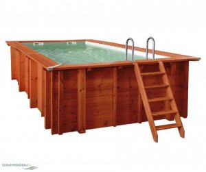 Luxus Holz Schwimmbecken