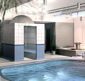 LUX ELEMENTS CONCEPT-ROOM-DA-CROSS.80 Dampfbadach Kuppel 50 mm 190 x 125 cm