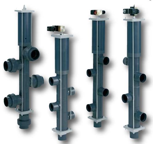 Besgo Stangenventil 5/2 Wege mit automatischer Rückspülung DN 40/Ø 50 mm Stichmaß 125 mm