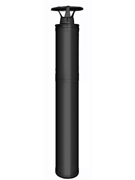 Harvia Edelstahl Schornstein 2, 5 m inkl. Bausatz schwarz