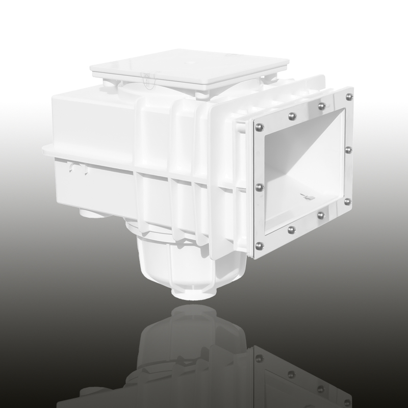 MTS V20 Skimmer für Folien- und Fertigbecken Signalweiß Flansch ABS Edelstahl V4A