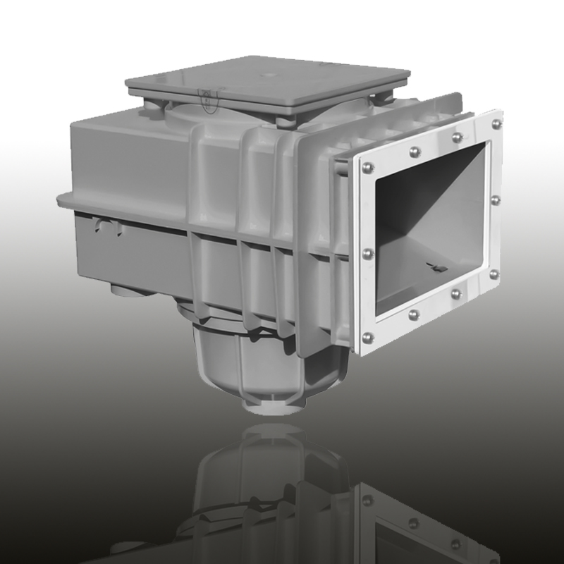 MTS V20 Skimmer für Folien- und Fertigbecken Edelgrau Flansch ABS Edelstahl V2A