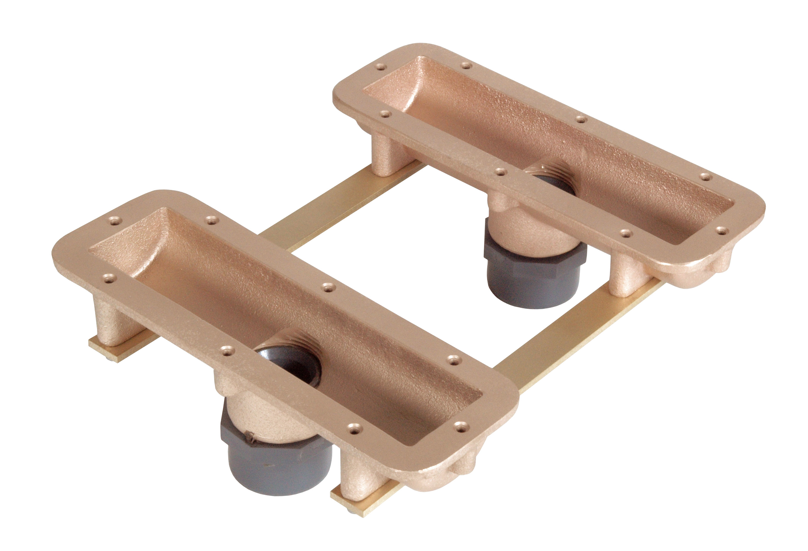 Fitstar Hugo Lahme Fitstar Einbausatz für Luftsprudelsitz 1 - Fach 240 mm Ohne PN/Piezo Einbautopf Bronze