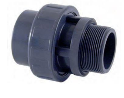 Fluidra PVC Verschraubung mit O-Ring 63 mm x 2" mit Klebemuffe und AG