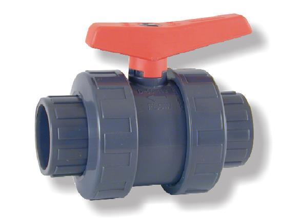 Bevo PVC 2-Wege-Kugelhahn mit Klebemuffen d 75 mm