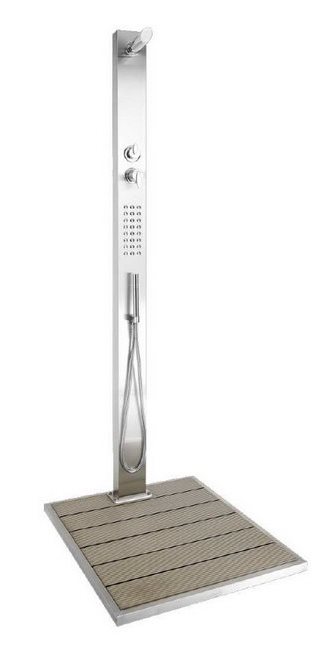 Ideal Eichenwald IDEAL Dusche Malta Edelstahl Gartendusche Kalt- & Warmwasser