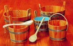 Fußwanne Lärche versiegelt + geflammt