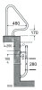 Einbauleiter Edelstahl V4A de luxe 4-stufig geteilte Ausführung 1,4 m Schwimmbad Leiter