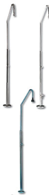 Dusche - Edelstahl Typ Standard mit Handventil und Wasserhahn für Kaltwasser V2A
