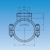 PP-Anbohrschelle d 140 mm x 1 1/4" mit Innengewinde - verstärkt