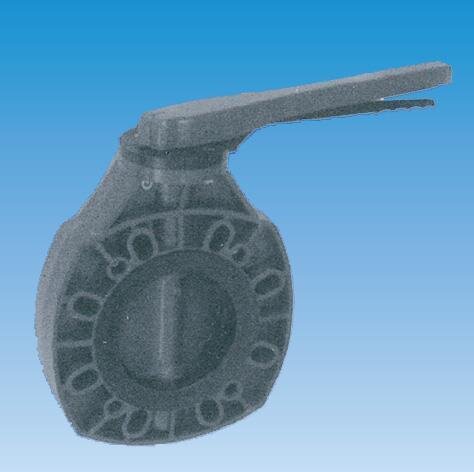 Swim-Tec PVC Absperrklappe d 140 mm mit Rastergriff, Dichtung EPDM