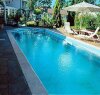 Swim-tec 900 Polyester Becken 9,10 m x 3,70 m x 1,50 m. 50,51 m³ Schwimmbecken weiß