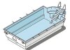 Swim-tec 900 Polyester Becken 9,10 m x 3,70 m x 1,50 m. 50,51 m³ Schwimmbecken weiß