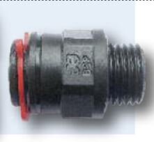 Aquacontrol Schlauchverschraubung schwarz 1/4 " AG Schlauchnippel