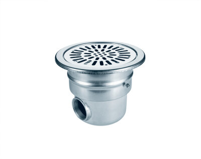 Bodenablauf Ø19 cm für Betonbecken, 2" IG - Edelstahl V4A