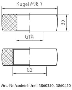 PVC Übergangsstück / Adapter DA 99 x 2" IG