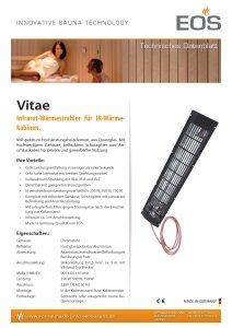 EOS Vitae 500 Infrarot-Wärmestrahler