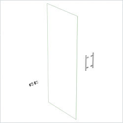 MODUL-DOOR-GT1000 Glastür Maßanfertigung bis 100 x 200 cm