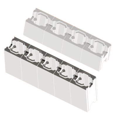 Schwimmbad Polystyrol Systembaustein EPS 40 gerade (100x25x25 cm)