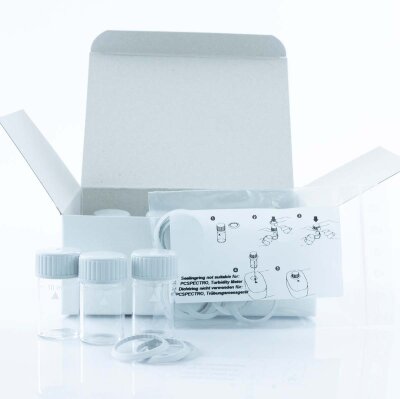 Lovibond Photometer Rundküvette Glasküvette mit Deckel und Dichtring