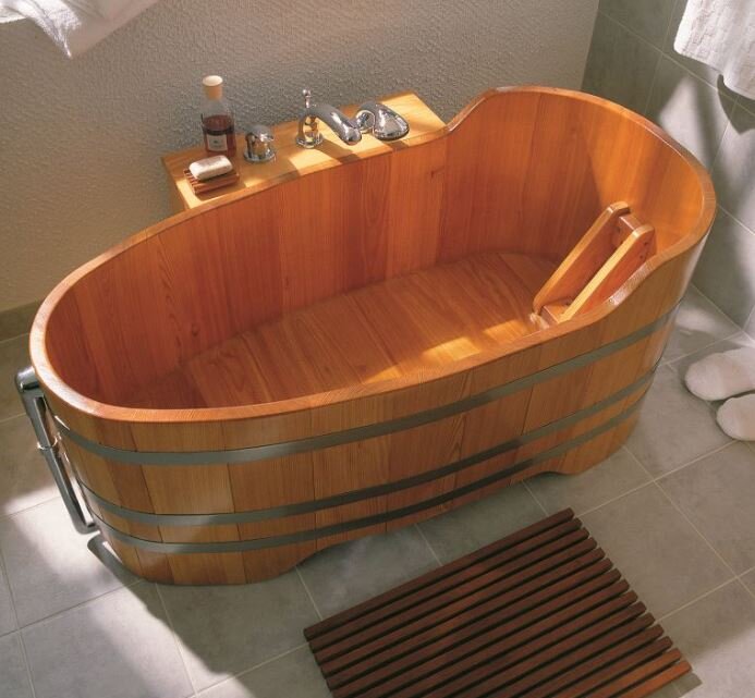 Blumenberg Holzbadewanne Lärche 100 cm x 72 cm