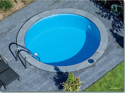Meranus Rundbecken COMO Höhe 1,20m  - 0,8 mm Folienstärke Schwimmbecken