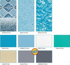 Meranus Rundbecken COMO Höhe 1,20m  - 0,8 mm Folienstärke Schwimmbecken