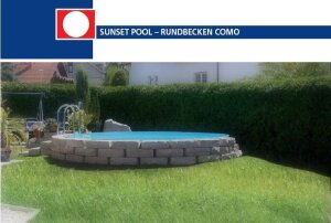 Meranus Rundbecken COMO Höhe 1,20m  - 0,8 mm Folienstärke Schwimmbecken