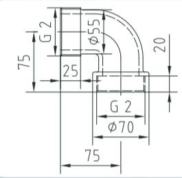 FITSTAR Winkelsatz 90° G2 IG x G2 AG