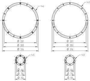 Fitstar Flanschringsatz 2-teilig für...