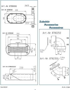 Schwimmkanaldüse 30° aus Rotguss