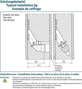 Schwimmkanaldüse 30° aus Rotguss