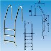 Einbauleiter Edelstahl 5-stufig weiter Holm Schwimmbad Leiter