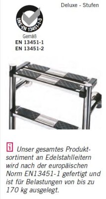 Ersatzstufe für Leitern Deluxe Sicherheitsstufe V4A