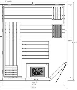 Saunatop Sauna Eifel Classic Ecksauna (5-Eck) Elementsauna