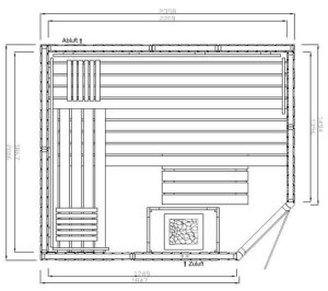 Saunatop Sauna Eifel Classic Ecksauna (5-Eck) Elementsauna