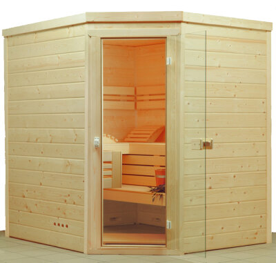 Saunatop Sauna Karat 58 mm Ecksauna (5-Eck) Eckpfosten Blockbohlensauna EXTRASTARK