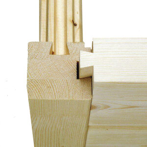 Saunatop Sauna Karat 58 mm Ecksauna (5-Eck) Eckpfosten Blockbohlensauna EXTRASTARK