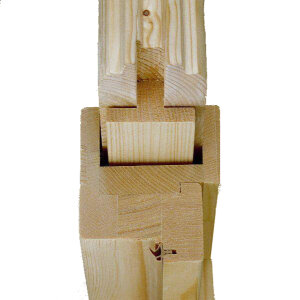 Saunatop Sauna Karat 58 mm Ecksauna (5-Eck) Eckpfosten Blockbohlensauna EXTRASTARK