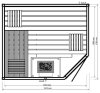 Saunatop Sauna Karat 58 mm Ecksauna (5-Eck) Eckpfosten Blockbohlensauna EXTRASTARK