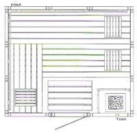 Saunatop Blockbohlensauna Brillant 58 mm Kassettenbauweise 4-Eck