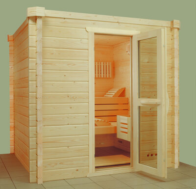 Saunatop Sauna Karat 58 mm Überstand Blockbohlensauna EXTRASTARK