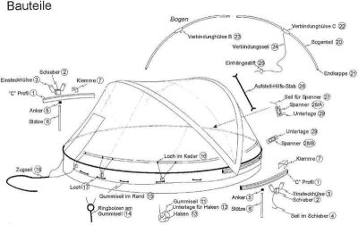 Cabrio Dome Schieber (2) mit Hülsen für die Gleitschiene ab Bj 2005
