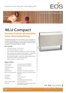 EOS Saunaofen 46.U Hinterwandofen Compact 7,5 kW
