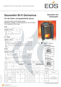 EOS Saunaofen Bi-O Germanius Standofen mit Verdampfer