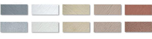 Randstein-Set Toskana farbig sandgestrahlt für Achtformbecken