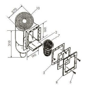 Ersatzteil Doppeldichtung für Mini Skimmer