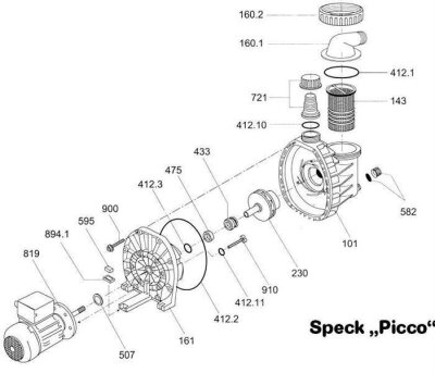 Speck Gleitringdichtung 14 mm für BADU Magic 4