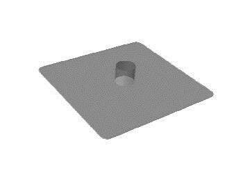 Bieri Schutzplatten für vergrößerte Auflage am Beckenboden bei Folienbecken mit Aufnahmebohrung für die Stützfüße. (33 x 39 cm) (aus PP)
