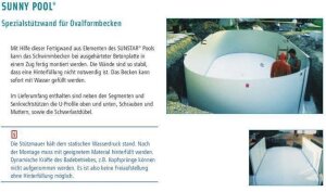 MTH SUNNY POOL Spezialstützwand für Ovalschwimmbecken 1,50 m hoch